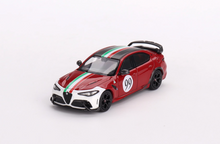 Load image into Gallery viewer, BBR 1:64 Red Romeo Giulia GTAm #99 Spoiler Sports Diecast Model Metal Car New
