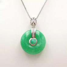 Load image into Gallery viewer, Nature Jade Round Pendant Necklace Gift Jewelry charm Blessing Lucky Fortune s

