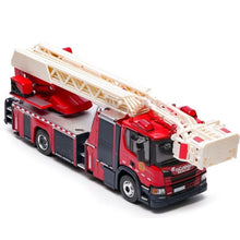 Load image into Gallery viewer, Masdi 1:64 Red Aerial Ladder Fire Engine Truck L32 Model Diecast Metal Car New Collection
