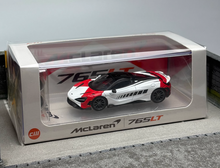 Load image into Gallery viewer, CM 1:64 White Red 765LT ELVA Racing Sports Model Diecast Metal Car New Collection
