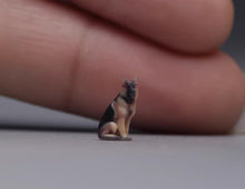 Load image into Gallery viewer, 1:64 Painted Figure Model Miniature Resin Diorama Sand Dog Puppy Pet Shepherd
