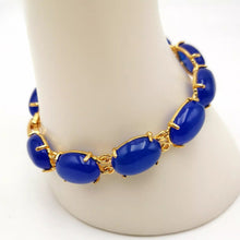 Load image into Gallery viewer, Nature Jade Beaded Bracelet Jewelry Blessing Lucky Fortune Gift For Her Blue O
