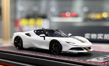 Load image into Gallery viewer, U2 1:64 White SF90 Stradale Coupe Hard Top Sports Model Diecast Resin Car New Collection

