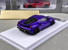 Load image into Gallery viewer, DCM 1:64 Purple Novitec 488 Pista Racing Sports Model Diecast Metal Car New
