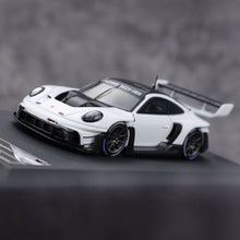 Load image into Gallery viewer, HKM 1:64 White 911 GT3 R 992 Rennsport Racing Sports Model Diecast Metal Car
