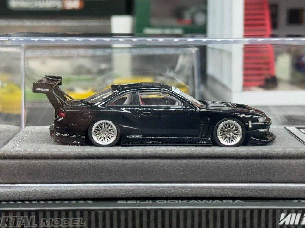 Mortal 1:64 Black Silvia S14 GT Spec V2 Seiji Sports Model Diecast
