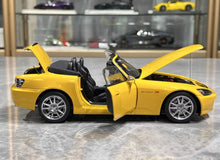 Load image into Gallery viewer, MH 1:18 Yellow JDM S2000 AP2 Sports F22C Engine Model Diecast Metal Car New Collect
