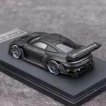 Load image into Gallery viewer, HKM 1:64 Black Carbon 911 GT3 R 992 Rennsport Sports Model Diecast Metal Car
