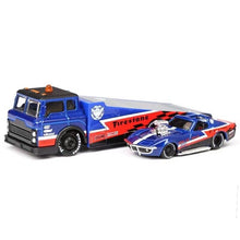 Load image into Gallery viewer, Maisto 1:64 Ramp Trailer Truck 1969 CORVETTE COUPE Model Toy Metal Car
