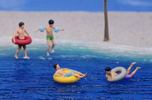 Load image into Gallery viewer, 1:64 Painted Figure Model Miniature Resin Diorama Swimming Kid Man Lady Pool Toy Collection
