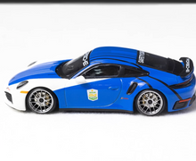 Load image into Gallery viewer, DM 1:64 Blue 911 Turbo S Safety Sports Model Diecast Metal Car New Collection
