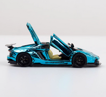 Load image into Gallery viewer, RM 1:64 Plating Blue LP700-4 LBWK Sports Open Model Diecast Metal Car New Collection
