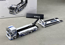 Load image into Gallery viewer, Supcar 1:64 White H300 Flatbed Trailer Truck Model Diecast Metal Car New Collection
