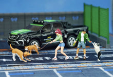 Load image into Gallery viewer, 1:64 Painted Figure Model Miniature Resin Diorama Sand Pet Walk Dog Puppy Toy
