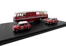 Load image into Gallery viewer, OXFORD 1:76 BMC Set Red Racing Mini Copper Bus Model Diecast Metal Car New Collection
