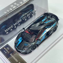 Load image into Gallery viewer, Maxwell 1:64 Gray SVJ Aventador #63 Sports Model Diecast Metal Car New Collection

