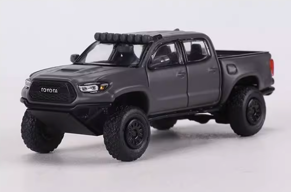 GCD 1:64 Matte Gray Tacoma Pickup Truck Sports Model Diecast Metal Car New Collection