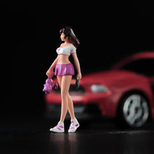 Load image into Gallery viewer, 1:64 Painted Unpainted Figure Model Miniature Resin Diorama Pretty Walking Girl New
