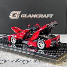 Load image into Gallery viewer, 1:64 GLAMCRAFT Red Lafeerrari Racing Sports Open Model Diecast Metal Car New Collection

