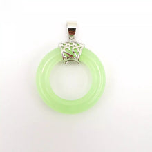 Load image into Gallery viewer, Nature Jade Ring Round Pendant Necklace Gift Jewelry charm Blessing Fortune e
