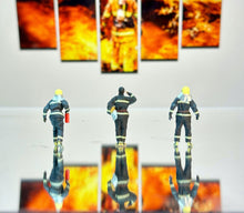 Load image into Gallery viewer, 1:64 Painted Figure Mini Model Miniature Resin Diorama Firefighter Fireman Set
