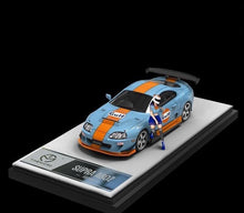 Load image into Gallery viewer, TM 1:64 JDM Supra A80Z Gulf Racing Sports Figure Model Diecast Metal Car New
