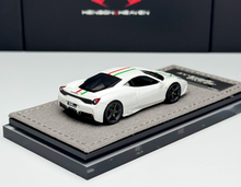 Load image into Gallery viewer, HH 1:64 White Stripe 458 Speciale Sports Model Diecast Resin Car New Collection
