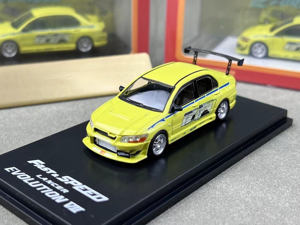 FS 1:64 JDM FNF Green Lancer EVO VII Paul Figure Model Diecast Metal Car New Collection