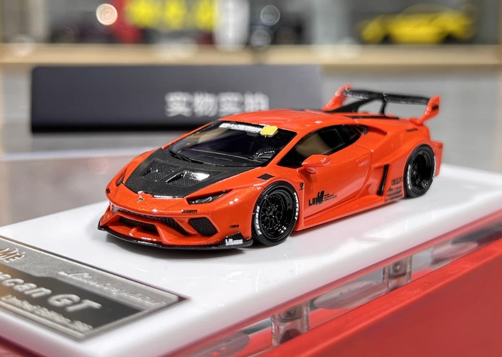 1:64 Orange LP610 Huracan GT Sports Model Diecast Resin Car New Collection