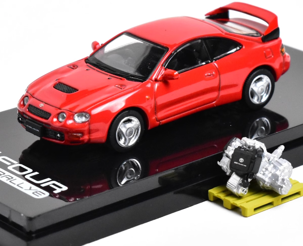 HobbyJapan 1:64 Red Celica GT Rallye Engine Sports Model Diecast Metal Car New Collection