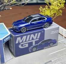 Load image into Gallery viewer, Minigt 1:64 Blue I7 xDrive 60 EV Sedan Sports Model Diecast Metal Car New Collection
