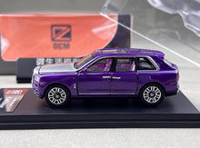 Load image into Gallery viewer, DCM 1:64 Purple Silver Hood Cullinan Luxury SUV Model Diecast Metal Car New Collection

