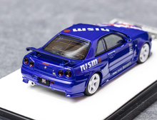 Load image into Gallery viewer, TM 1:64 Blue Skyline GTR R34 Nismo Sports Model Diecast Metal Car New Collection
