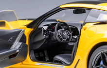 Load image into Gallery viewer, AUTOart 1:18 Yellow CORVETTE C7 ZR1 Racing Sports Model Diecast Metal Car
