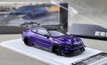 Load image into Gallery viewer, SW 1:64 Purple M4 G82 Widebody Sports Model Diecast Metal Car New Collection
