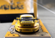 Load image into Gallery viewer, ZJWJ 1:64 Yellow RWB 993 Kayak Sports Model Diecast Metal Car New Collection
