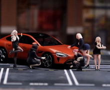 Load image into Gallery viewer, 1:64 Painted Figure Model Miniature Resin Diorama Toy Sand Sexy Lady Black Suit
