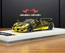 Load image into Gallery viewer, HH 1:64 Plating Gold Huayra Tricolore Convertible Model Diecast Metal Car New Collection
