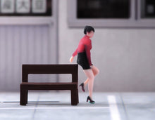 Load image into Gallery viewer, 1:64 Painted Figure Model Miniature Resin Diorama Sand Red Top Office Lady Toy

