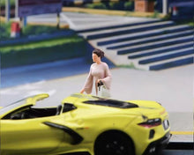 Load image into Gallery viewer, 1:64 Painted Figure Model Miniature Resin Diorama Sand Walking Lady With Bag Toy
