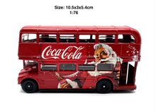 Load image into Gallery viewer, 1:76 London Double Decker Bus Santa Coke Christmas Model Diecast Metal Car New
