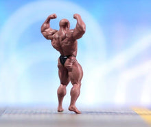 Load image into Gallery viewer, 1:64 Painted Figure Model Miniature Resin Diorama Sand Black Muscle Gym Man Toy Collection
