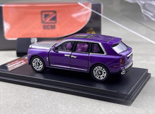 Load image into Gallery viewer, DCM 1:64 Purple Silver Hood Cullinan Luxury SUV Model Diecast Metal Car New Collection
