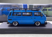 Load image into Gallery viewer, Mortal 1:64 Blue VW T3 Multi Van Camper Sports Model Diecast Metal Car New Collection
