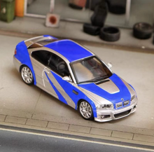 Load image into Gallery viewer, SW 1:64 NFS Silver Blue M3 E46 Coupe Sports Model Diecast Metal Car New
