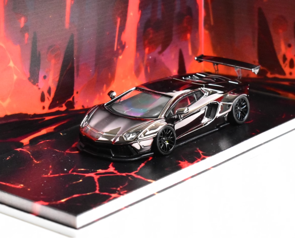 MJ 1:64 HEC Plating Black Aventador LP700-4 Sports Model Diecast Metal Car New Collection