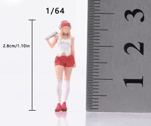 Load image into Gallery viewer, 1:64 Painted Figure Model Miniature Resin Diorama Sand Street Lady Headset Girl
