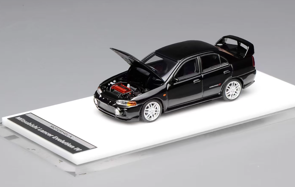 MH 1:64 JDM Black Lancer Evolution EVO IV 4 Sports Model Diecast Metal Car New Collection