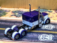 Load image into Gallery viewer, 1:64 596 Blue White Peterbilt W983 379 Truck Tractor Model Diecast Metal Car
