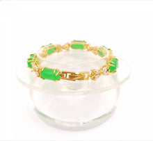Load image into Gallery viewer, Nature Jade Beaded Bracelet Jewelry Blessing Lucky Fortune Gift For Her green g
